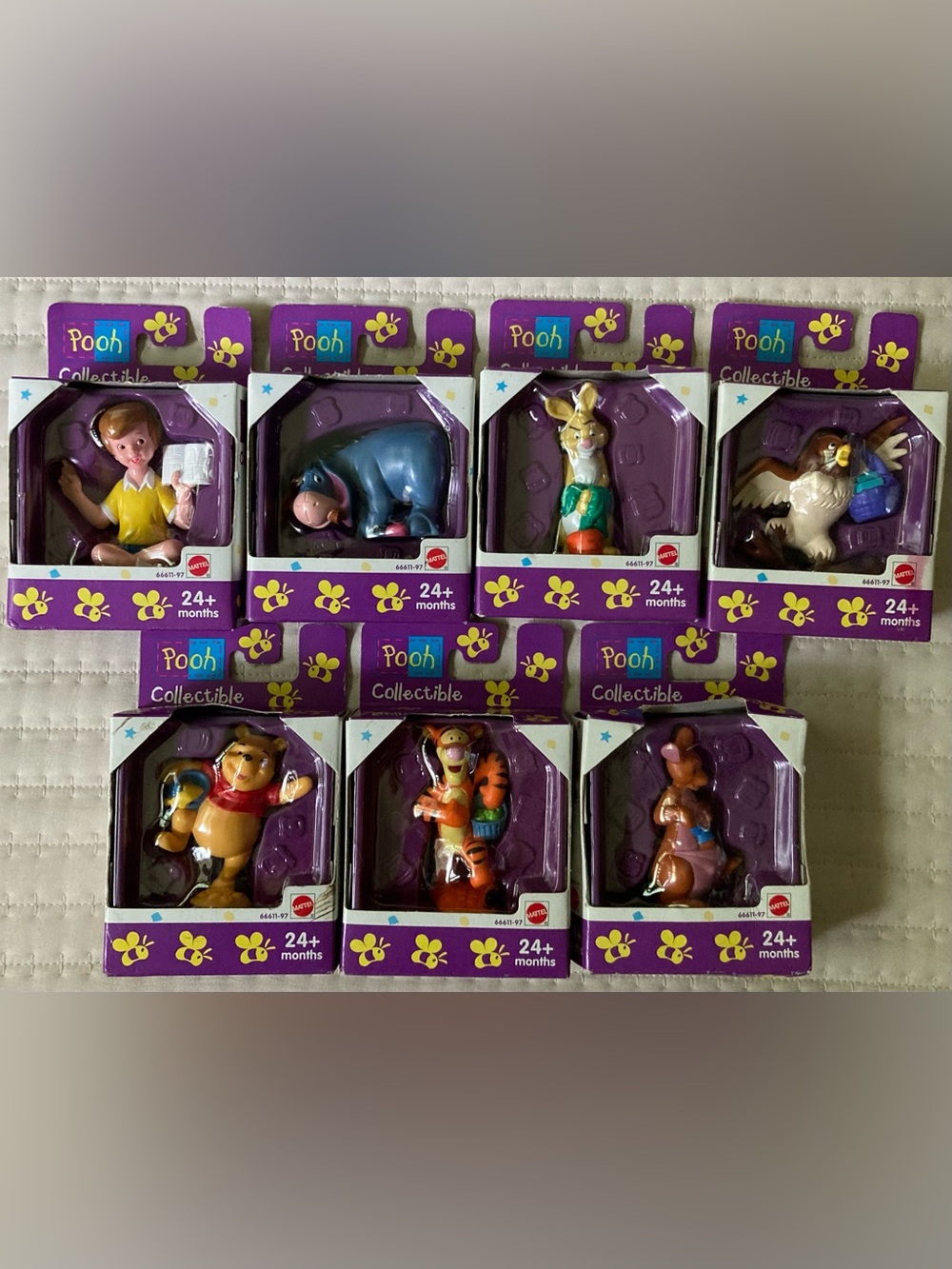 1997 Vintage Mattel Winnie The Pooh Collectible Lot of 7 Figures NIB Tigger